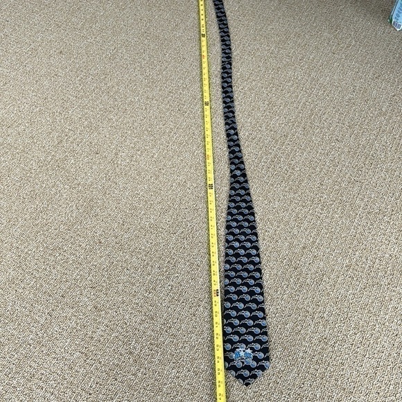 Ralph Marlin Orlando Magic Mens Neck Tie Black Logo All Over Silk 57” - Picture 7 of 9